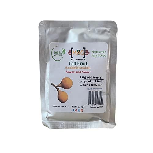 NA Tol fruit, toll fruit, Landolphia heudelotii fruit, (Madd fruit, Maad fruit, Saba fruit family) single serving pack