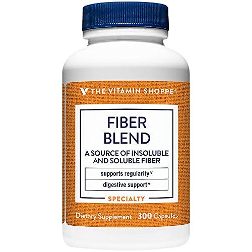 The Vitamin Shoppe The Vitamin Shoppe Fiber Blend, A Natural Source of Insoluble and Soluble Fiber, Supports Digestive Health Regularity (300 Capsules)
