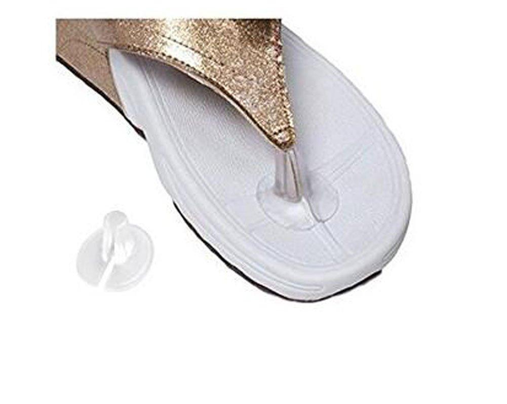 ericotry 5 Pair Silicone Thong Sandal Toe Protectors Clear Sandal Flip Flop Gel Toe Guards Cushions Grip Pads Thong Protectors for Sandals (A#)
