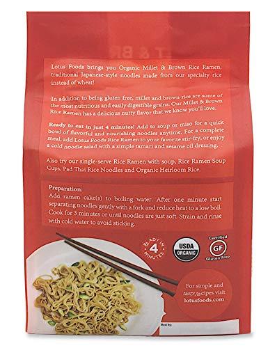 Lotus Foods Lotus Foods Gourmet Organic Rice Ramen Noodles, Millet and Brown Rice, 6 Count