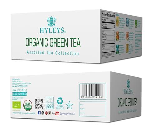 HYLEYS Tea Hyleys Organic Green Tea 7 Assorted Flavors - 84 Tea Bags