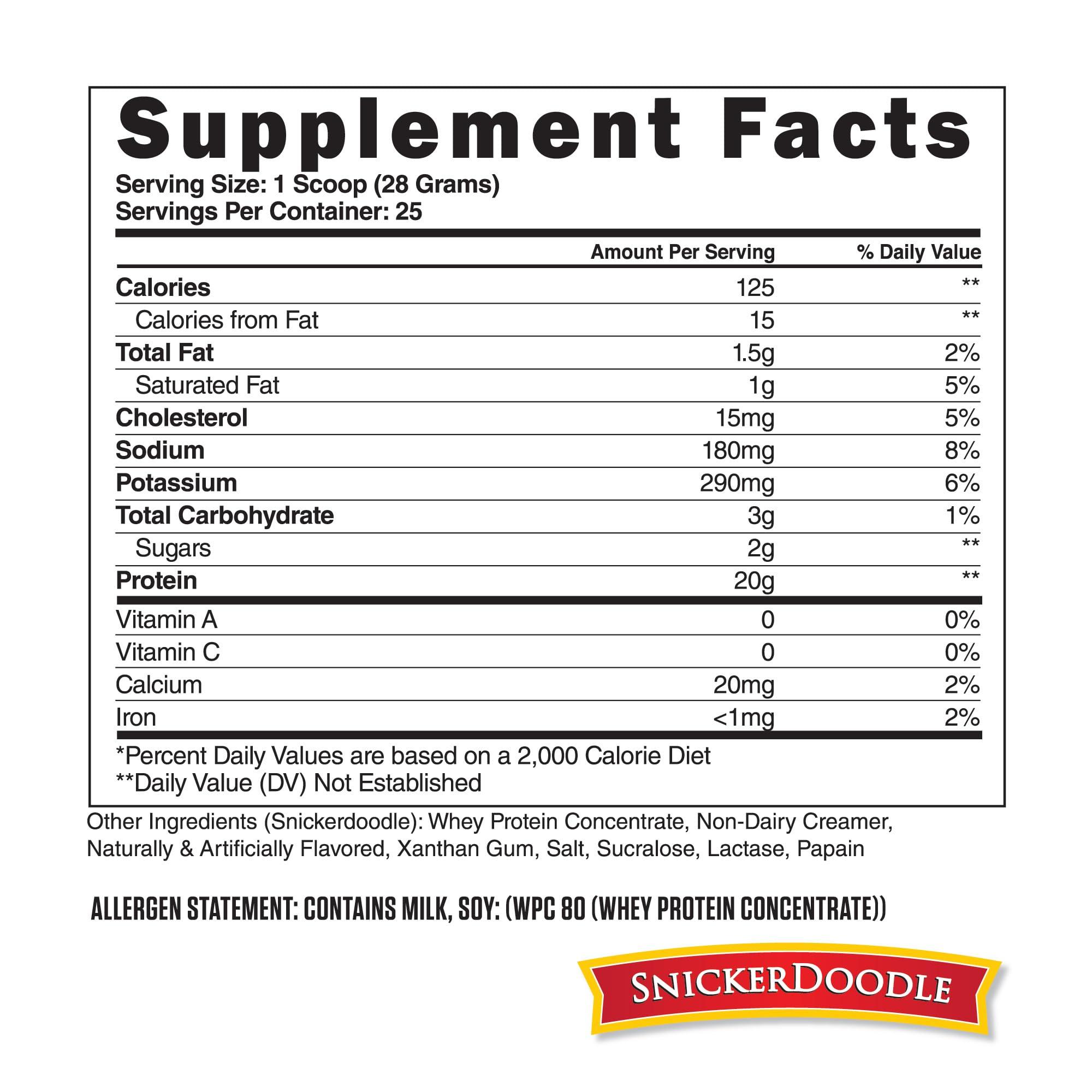 Steel Supplements Steel Supplements Whey-Pro | 100% Pure Whey Protein Powder for Men and Women | Snickerdoodle | Muscle Gain & Lean Muscle Recovery | Gluten Free | 1.65 lbs | BCAA 5g | Non-GMO | 25 Servings