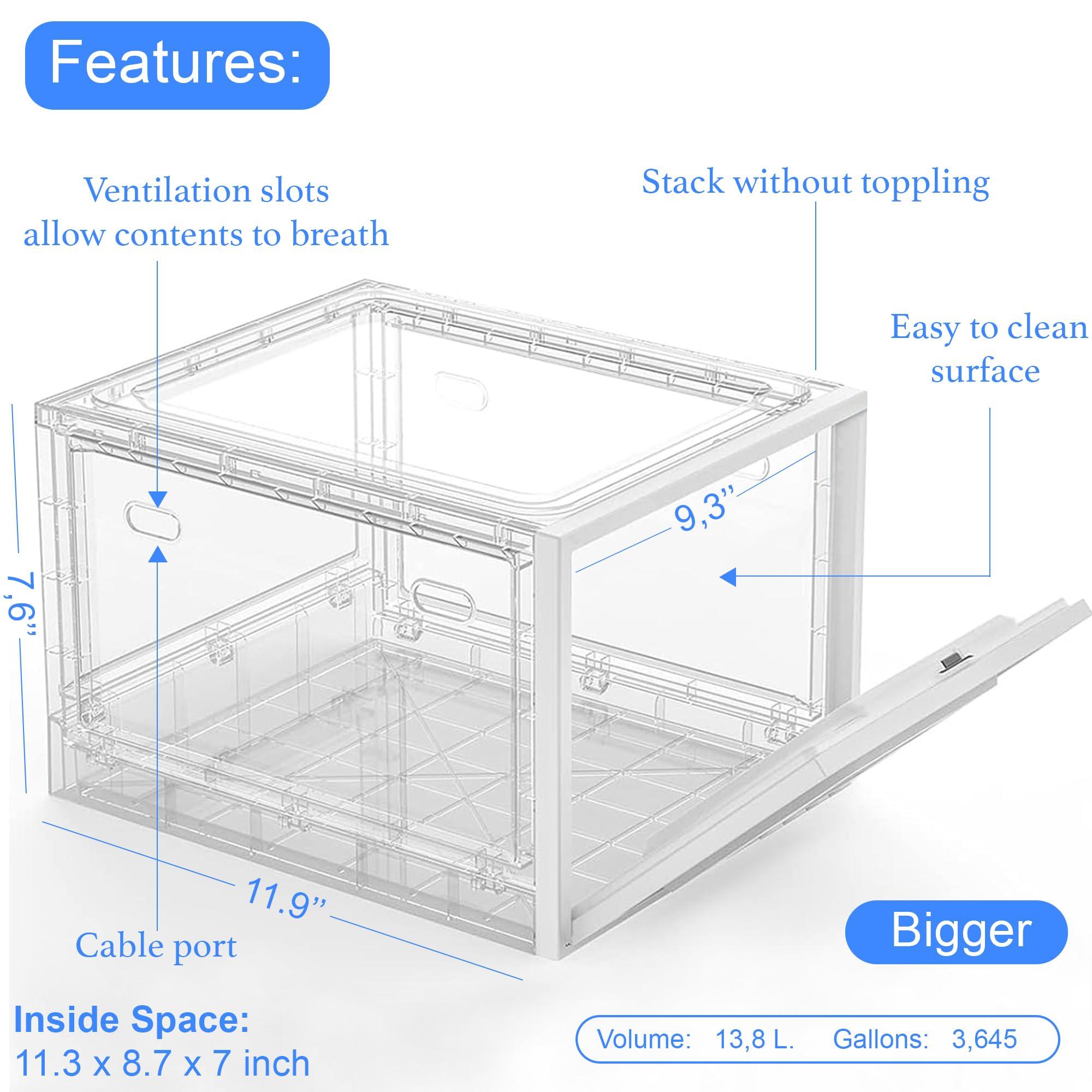Habit Control Habit Control Clear Lock Box - Timer & Combination Modes, Plastic Medicine LockBox for Fridge, Locking Time Snack Container, Cell Phone Locker (Clear-timer)