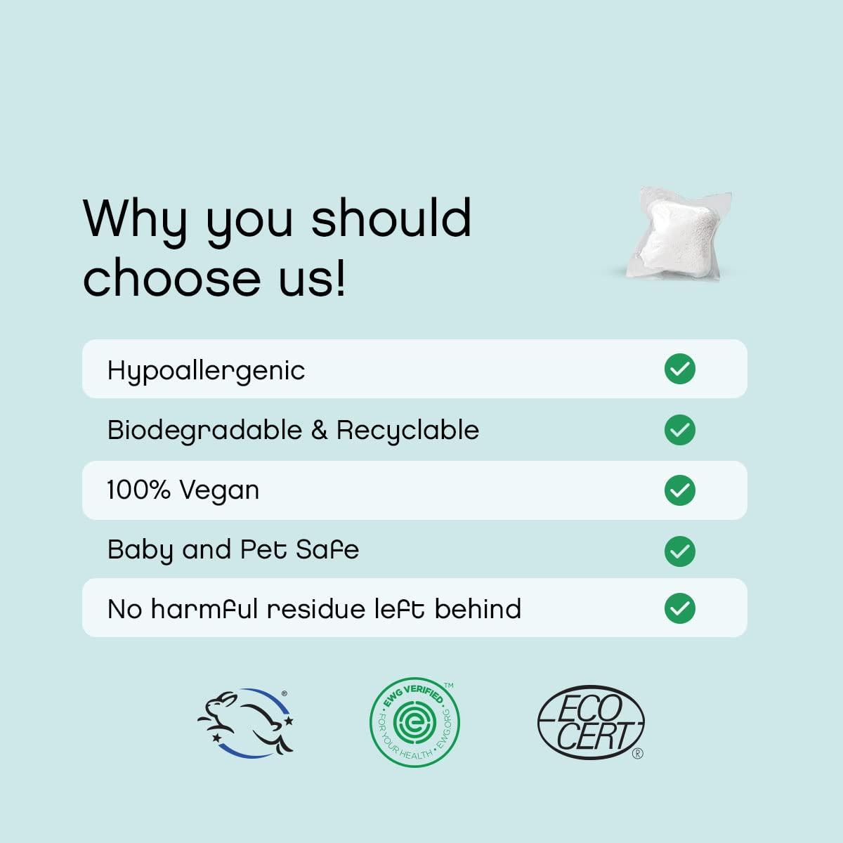 AspenClean Unscented Dishwasher Pods by AspenClean, Dye-Free, Zero Plastic, EWG Verified, Vegan, Eco-Friendly, Natural Dishwasher Detergent - 28 Count