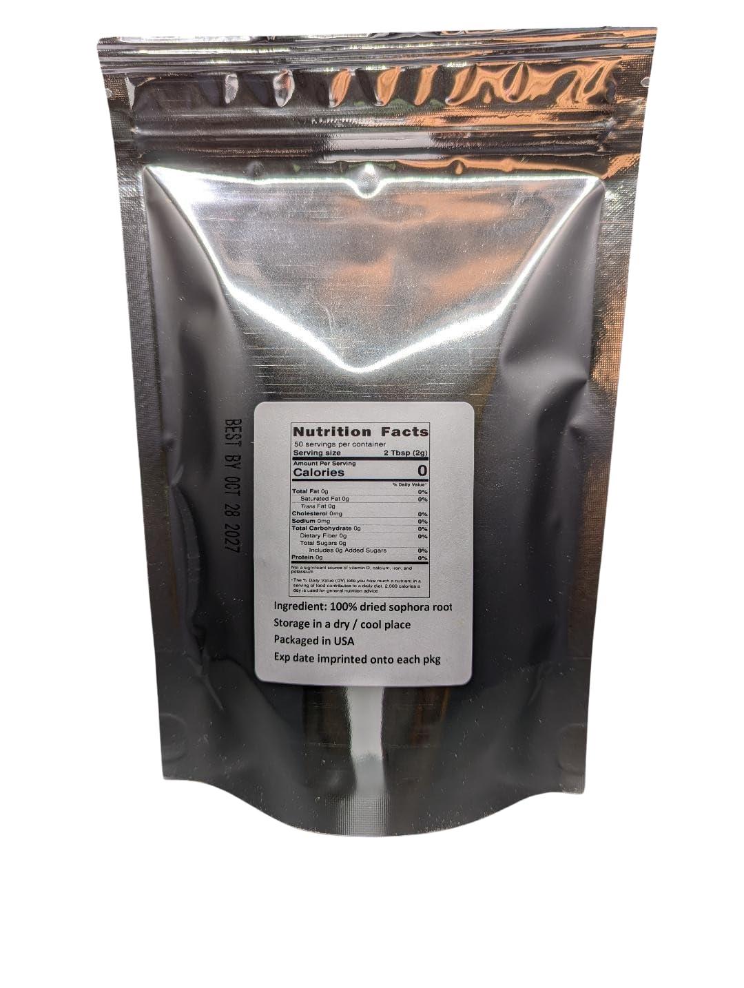 Nature Tea Sophora Root - Ku Shen (??) Dried Sophora flavescens Root Slice 100% from Nature (4 oz)