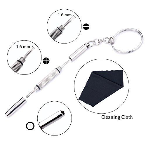 JANYUN Upgrade Version Eyeglass Repair Kit,1500 Pcs More Complete Glasses Screws Kit and Nose Pads with 6 Pcs Screwdrivers and 3 Pcs Tools for Glasses, Eyeglasses and Sunglasses Repair