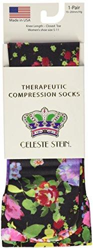 Celeste Stein Celeste Stein Therapeutic Compression Socks, Black Marisa, 15-20 mmHg, Moderate, 0.6 Ounce