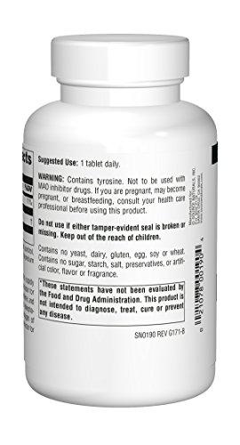 Source Naturals Source Naturals L-Tyrosine 500mg Free Form Amino Acid - 100 Tablets (Pack of 3)