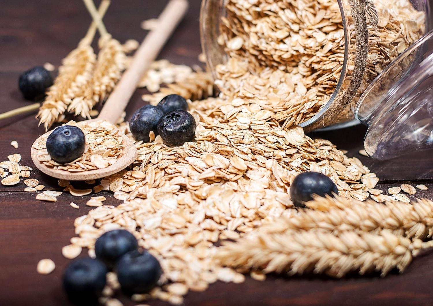 Food to Live Food to Live Organic Rolled Oats, 3 Pounds Old-Fashioned, 100% Whole Grain, Non-GMO, Raw, Kosher, Bulk Oats. Perfect for Morning Oatmeal and Overnight Oats