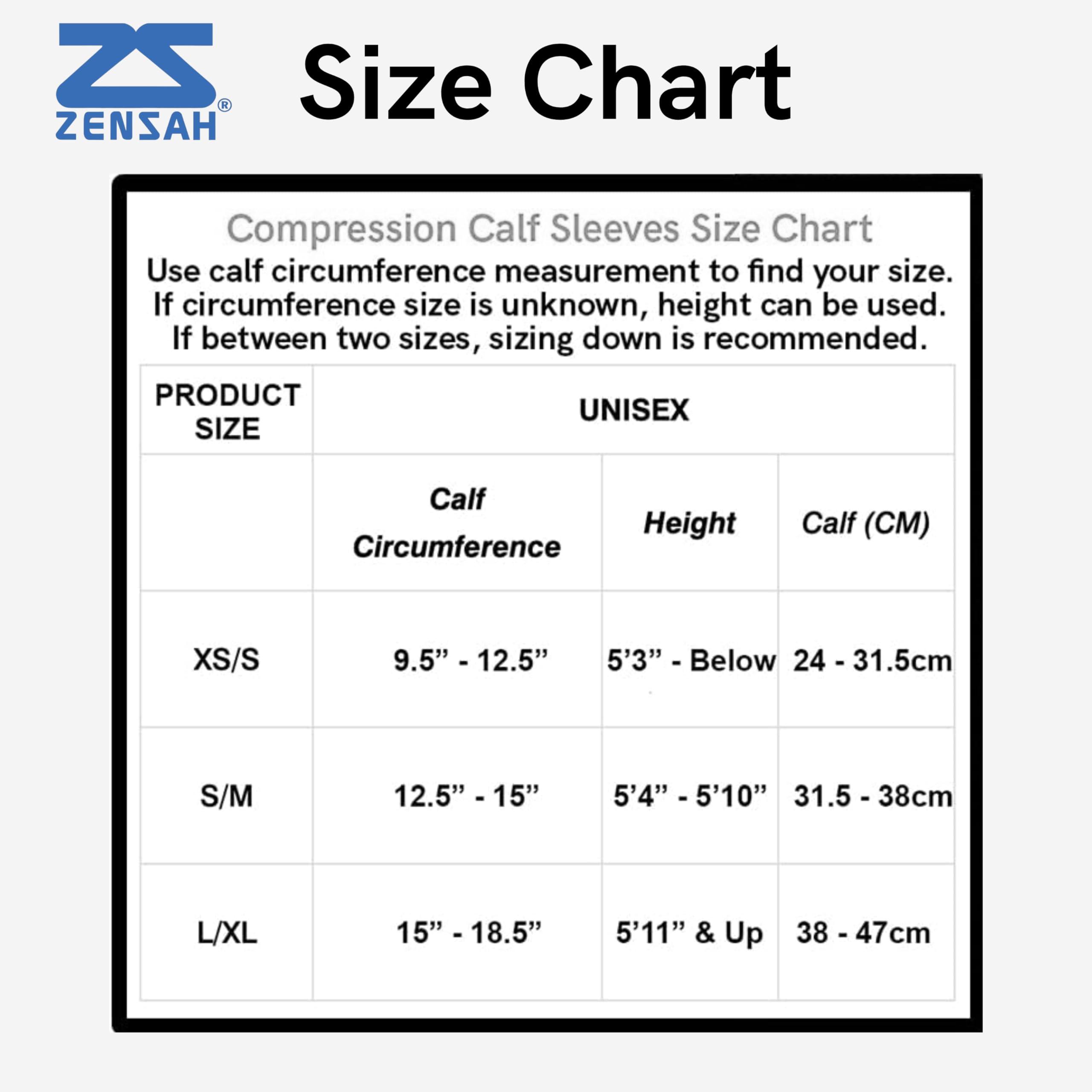 Zensah Zensah Running Leg Compression Sleeves - Shin Splint, Calf Compression Sleeve Men and Women (Liberty, Small/Medium)