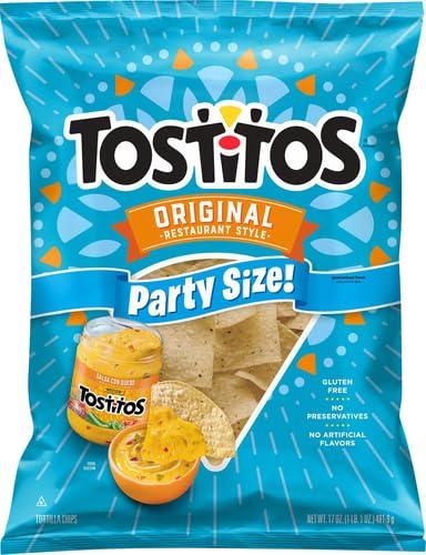 Tostitos Tostitos Tortilla Chips, Original Restaurant Style, Party Size, 17oz Bag