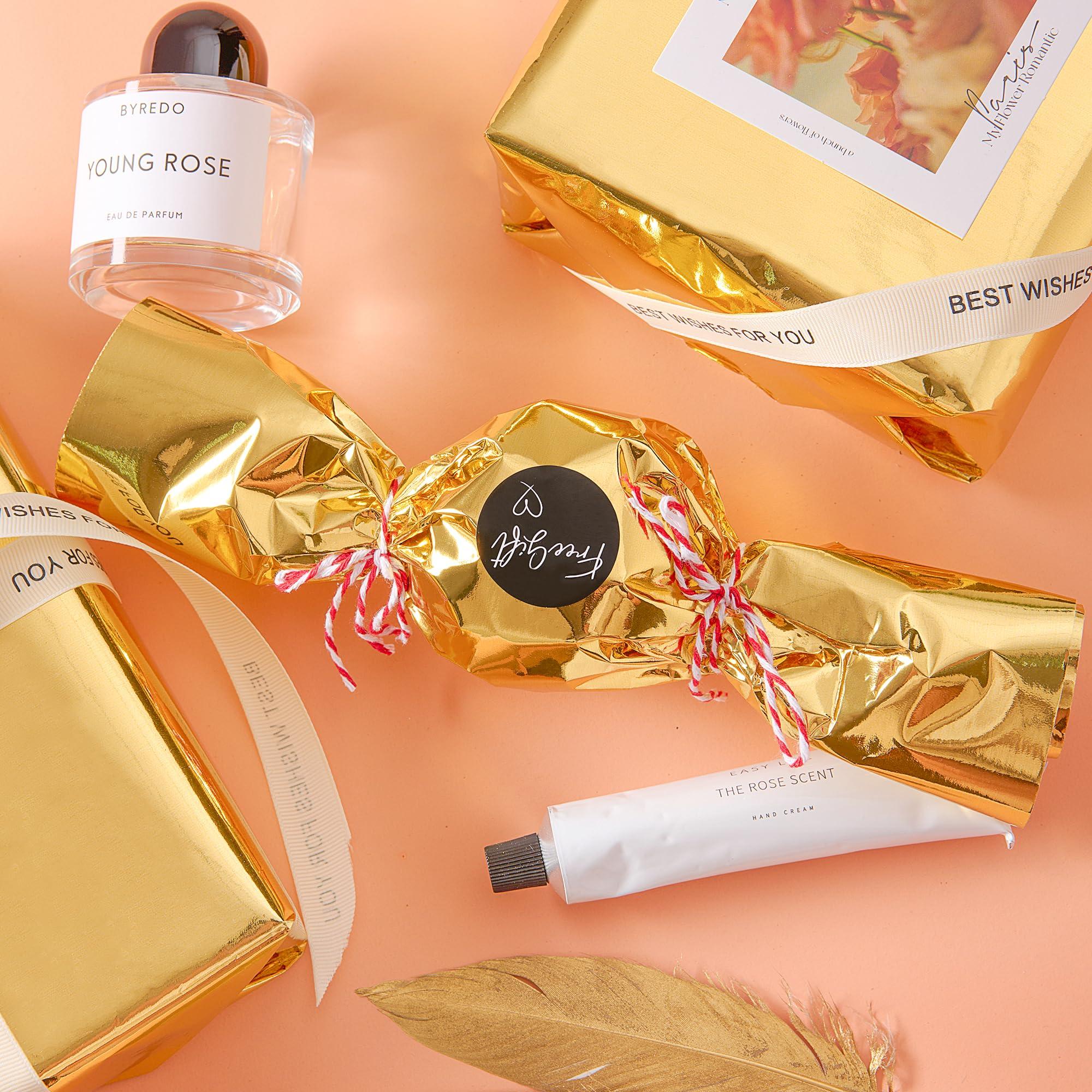 PENPRIS Golden Metallic Wrapping Paper Roll- 17in X 49Ft Metal Wrapping Paper Roll for Gift Wrapping Solid Color Paper for Christmas,Birthday,Wedding,Baby Shower PAP12GD15