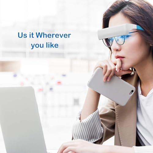 XANXAN Light Therapy Glasses with Travel Case, Blue Light Therapy and Daylight LED Sunlight, Wearable UV-Free Happy Lamp, Natural Relief for Good Sleep, Happy Mood, Boost Energy and Jet Lag