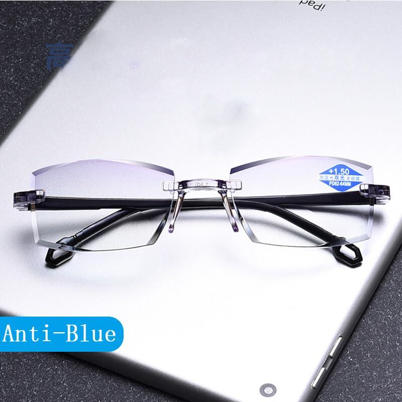 Generic Generic Autozoom Reading Glasses, Autozoom Glasses, Clear Focus Auto Adjusting Glasses for Women and Men, German Multifocal Anti Blue Light Clear Vision Frameless Reading Glasses (2pcs)