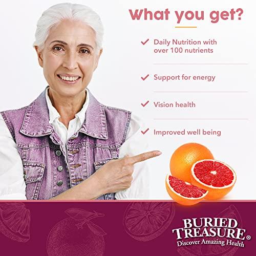 Buried Treasure Buried Treasure Active 55 Plus - 32 serv, Liquid Multivitamin for Seniors, Vegan, Sugar-Free, Natural Immune Support, Vitamins & Super-Foods Blend