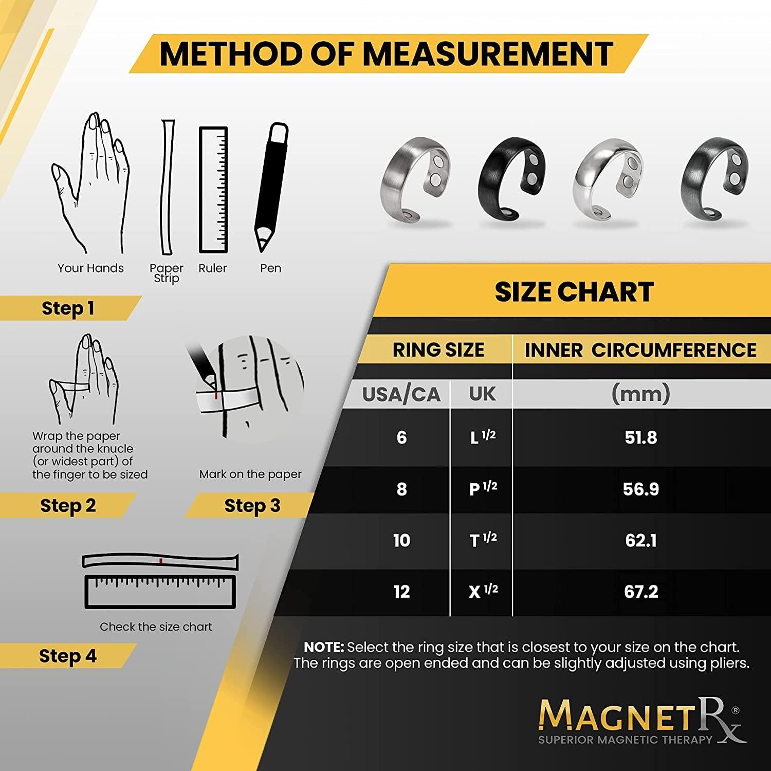 MagnetRX MagnetRX Magnetic Ring - Elegant Stainless Steel Ring - Magnet Rings for Men (Polished Silver | Size: 8)