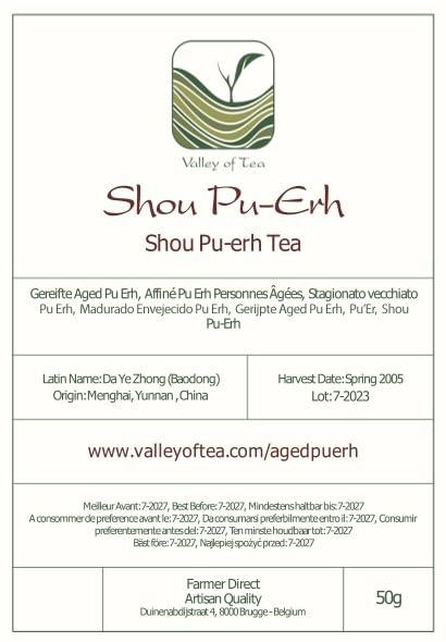 Valley of Tea Pu erh Tea Yunnan China - Aged 9 Years - Pu Er Or Pu-erh Red Tea - Ripend Puh Er - Puer Fermented Tea Pu erh Tea Pu'erh Puh Er Tea Erh Tea Pu Era Tea Pureh Tea Pu Erh Tea Aged Puerh Tea 50g