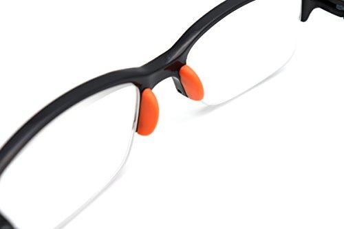 COLOR VIPER ColorViper basic square computer Amber tinted lenses reader Unisex spring temple Reading Glasses many sizes (medium Half-Rim orange/light amber computer lens, 2.00)