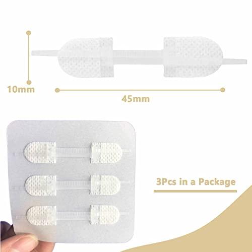 Mediss Emergency Wound Closures Adhesive Bandages, Zip Stitch Stickers for Camping, Survival & Household Gear, 3 Pcs (45*10mm, White)