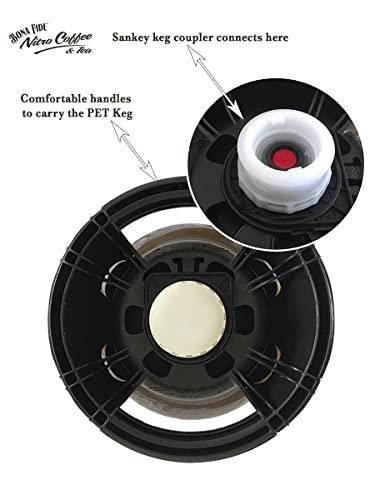 Bona Fide Nitro Cold Brew Vanilla Coffee, Organic, PET Keg, 5 Gal, Draft Coffee On Tap