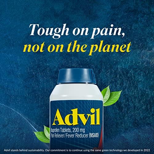 Advil Advil Pain Reliever and Fever Reducer, Pain Relief Medicine with Ibuprofen 200mg for Headache, Backache, Menstrual Pain and Joint Pain Relief - 100 Coated Tablets (Pack of 2)