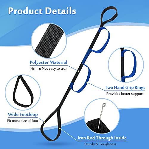Mybow Leg Lifter Strap Medical Foot Lift After Surgery for Knee Hip Replacement Recovery Kit Mobility Aids Physical Therapy Leg Pull Strap Rigid Loop Foot Lifter Thigh Portable Leg Lifting Strap - 37" Long