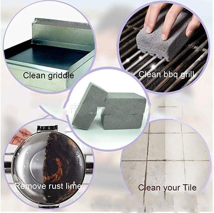 neoefogr Scoring Stones, Scoring Stone for Stove Cleaning, Scoring Stone for Oven Cleaning, Scoring Stones Oven, Heavy Duty Grill Cleaning Brick, Scoring Pumice Stones for Oven (6Pcs)