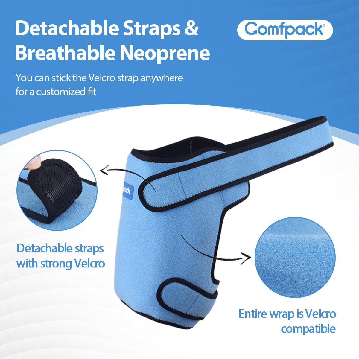 Comfpack Comfpack Hip Ice Pack Wrap for Hip Bursitis & Replacement Surgery, Reusable Compress Hip Brace with Gel Hot Cold Pack for Injuries, Hip Flexor Pain, Inflammation, Sciatica Nerve, Hamstring