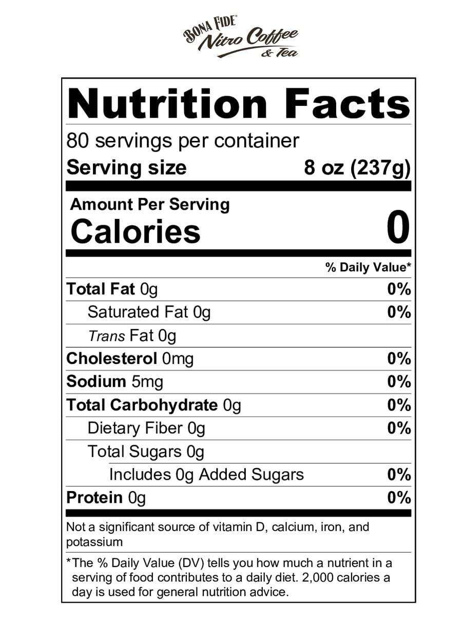 Bona Fide Nitro Coffee Nitro Cold Brew Coffee, Organic Guatemala, Keg 5 Gal, Draft Coffee On Tap