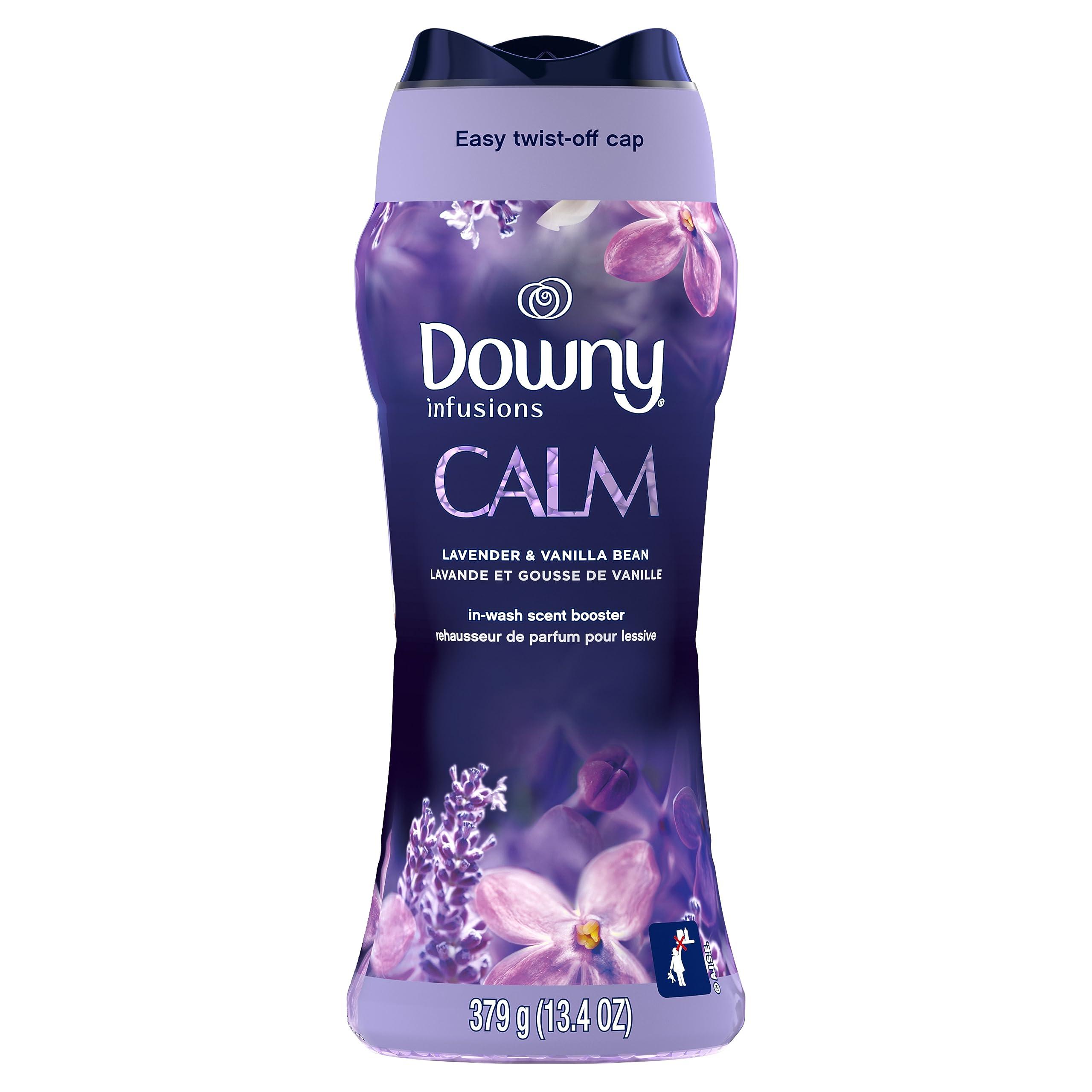 Downy Downy Infusions In-Wash Laundry Scent Booster Beads, CALM, Soothing Lavender and Vanilla Bean, 13.4 oz
