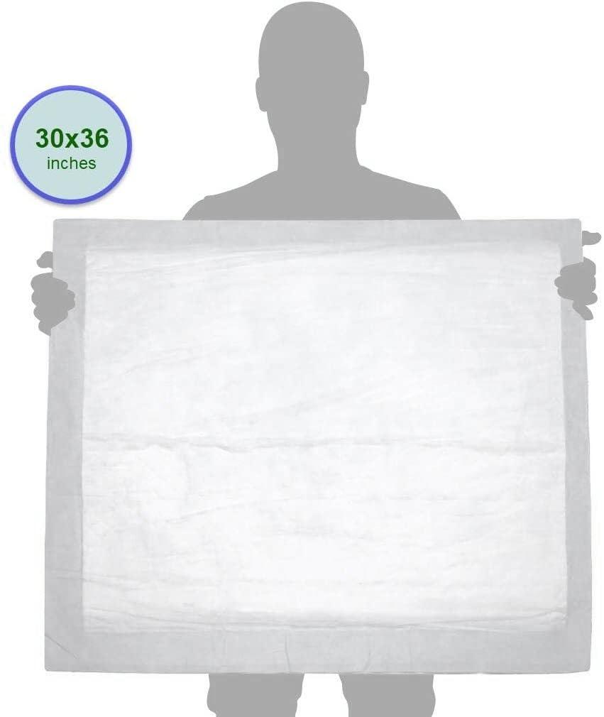 BrightCare Positioning Bed Pad - Disposable and Absorbent Underpad with Heavy Duty Waterproof Backing for Incontinence Protection and Position Management, Large 30 x 36\'\' Size, 5 Count - by BrightCare