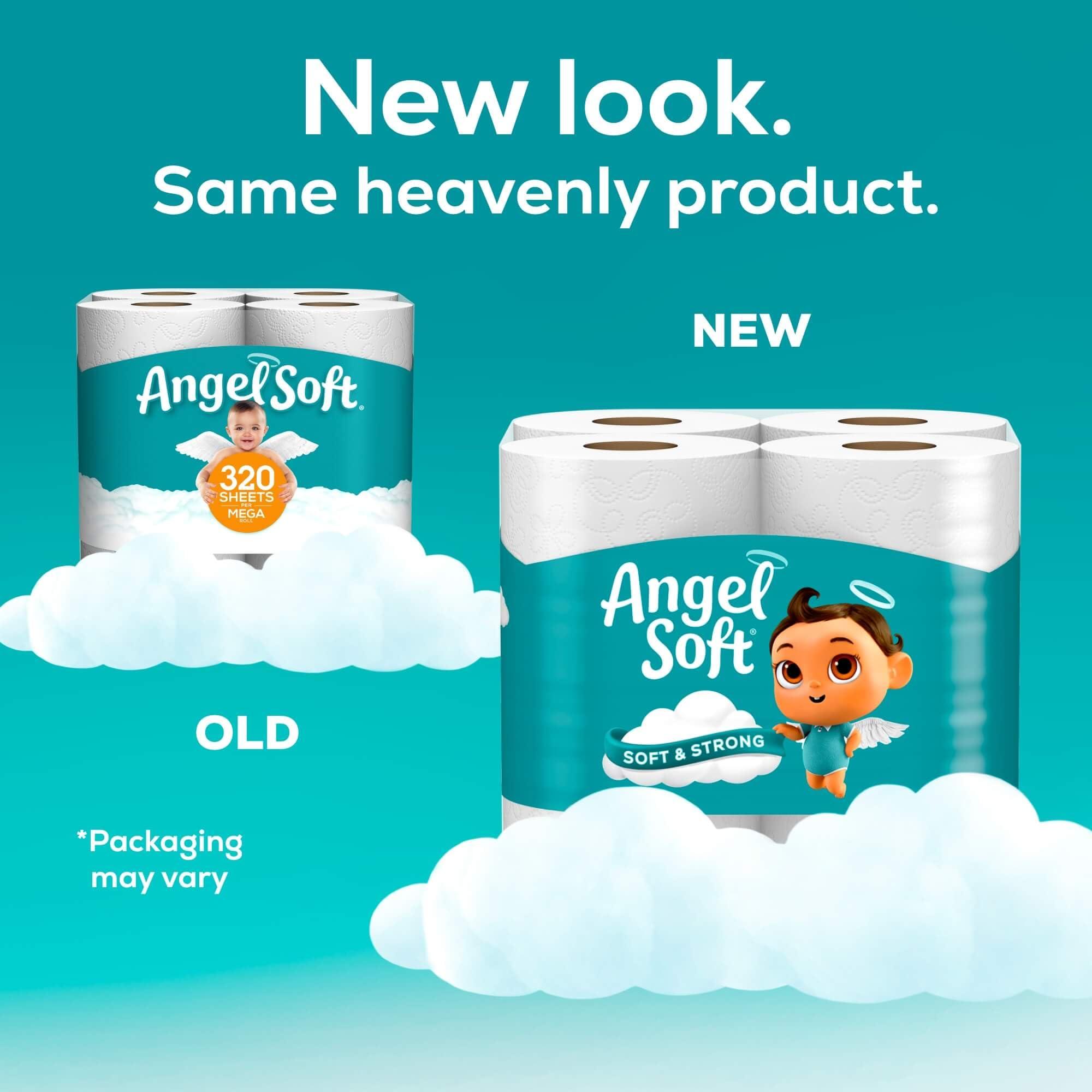 Angel Soft Angel Soft Toilet Paper, 24 Mega Rolls = 96 Regular Rolls, Soft and Strong Toilet Tissue