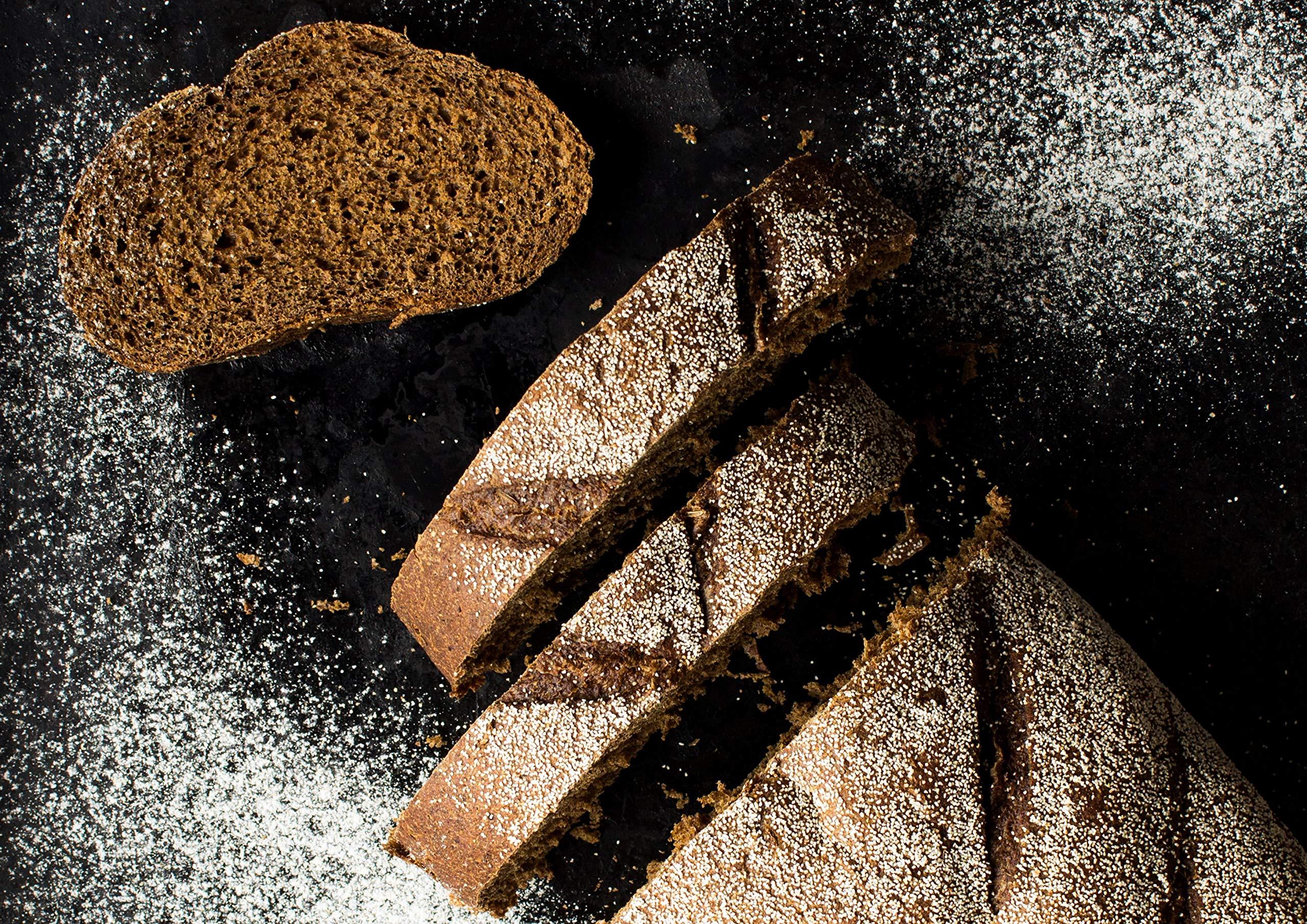 Food to Live Food to Live Rye Flour, 8 Pounds Stone Ground from Whole Grain Rye Berries, Kosher, Vegan, Bulk, Great for Bread Baking, Product of the USA