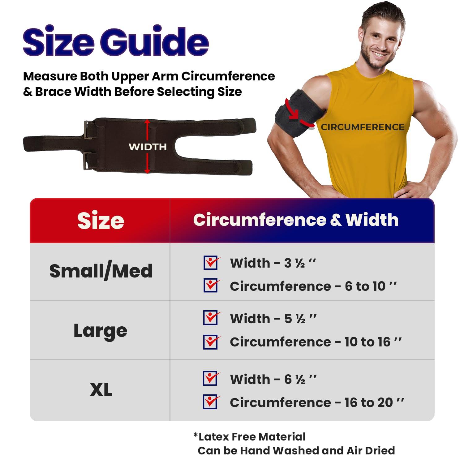 ARMSTRONG AMERICA ARMSTRONG AMERICA Bicep Tendonitis Brace (XL) + Tennis Elbow Strap (Fits Most) Bundle