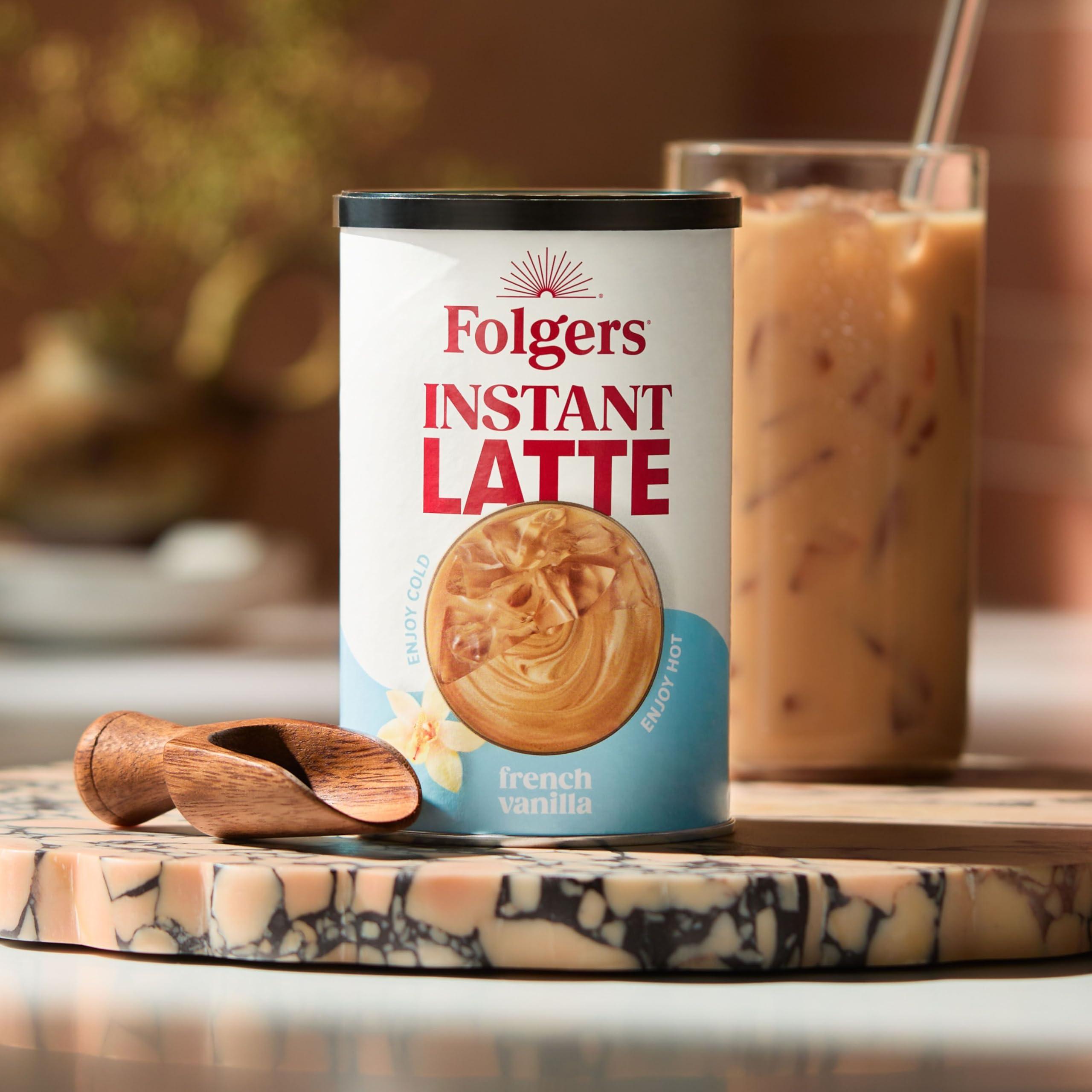 Folgers Folgers French Vanilla Flavored Instant Latte, 16 Ounce (Pack of 6)
