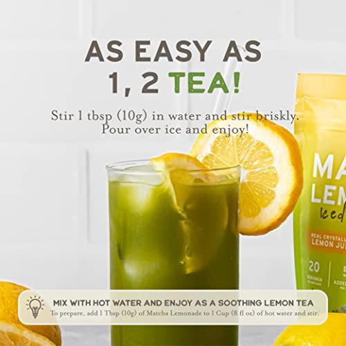 SENCHA NATURALS SEN CHA Naturals Instant Matcha Lemonade Tea Mix | Authentic Japanese Green Tea Powder & Real Crystallized Lemon Juice, 7 oz (Pack of 1)