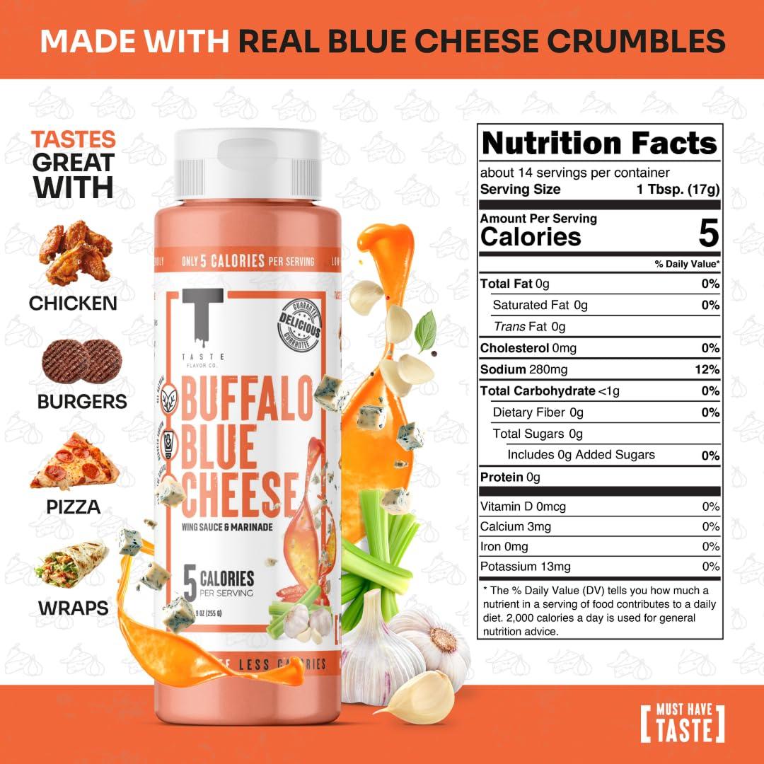 Taste Flavor Co. Taste Flavor Co. Spicy Garlic Parm, Wing Sauce and Marinade, Great Tasting, Keto Friendly, Low-Calorie Sauce