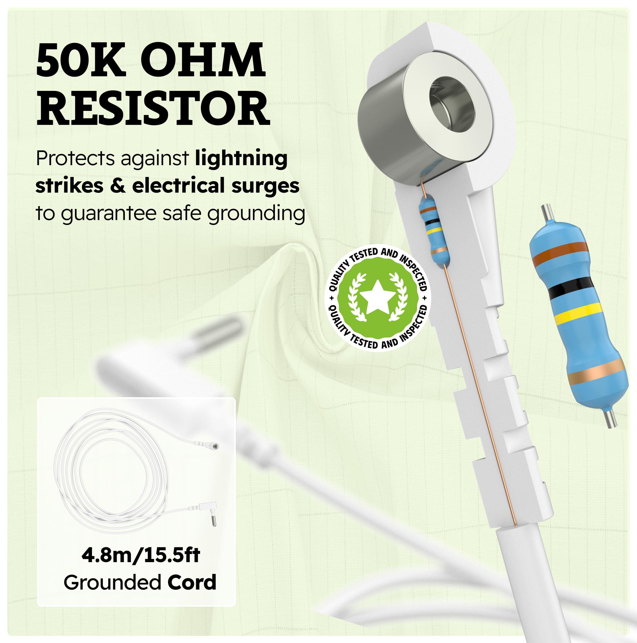 GroundingWell GroundingWell Grounding Sheet, Fits ALL Bed Sizes, Organic Cotton + Silver Fiber, 24\" x 104\"