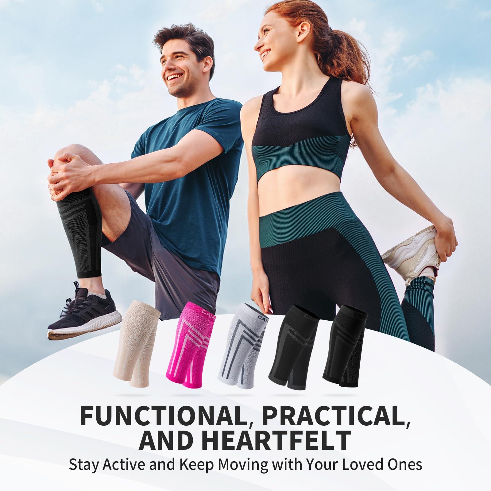 CAMBIVO CAMBIVO Calf Compression Sleeve Men & Women- Shin Splint Brace Support for Legs Pain Relief, Varicose Vein Treatment