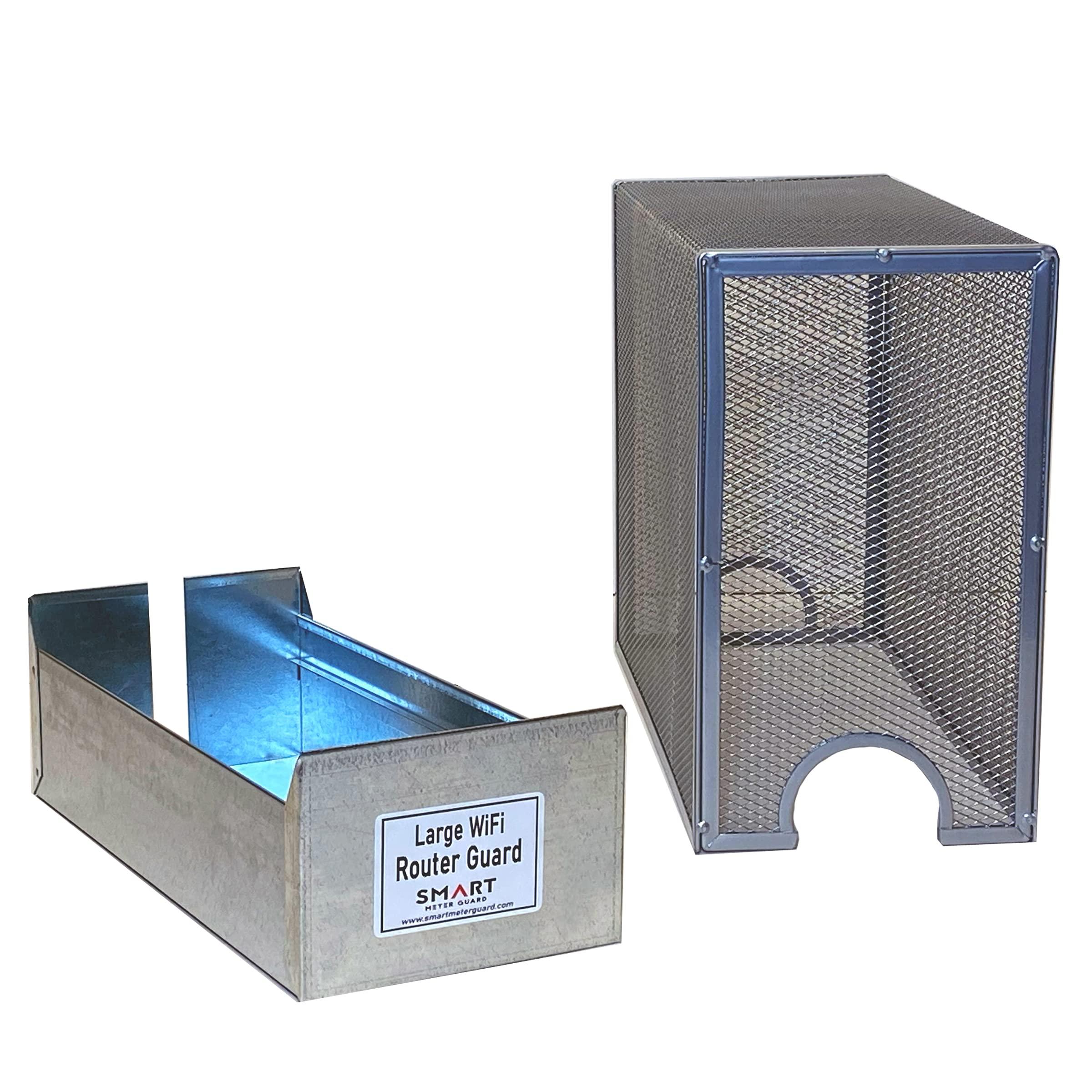 Smart Meter Guard WiFi Router Cover Guard EMF Shield Bundle 2 - Smart Meter Guard Cover and Large Router Guard Cover. Shields EMF from smart meters and large WiFi routers.