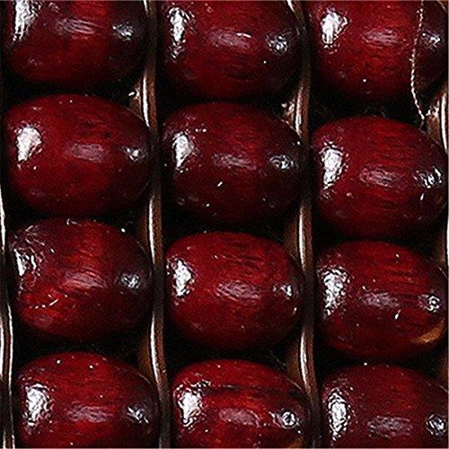 Cozylkx Cozylkx Wooden Beads Mesh Lumbar Back Support Massage Full Back Cushion Pad Breathable Cooling Car Front Seat Protector, Coffee