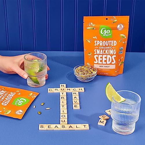 go Raw Go Raw Organic Sprouted Sea Salt Sprouted Snacking Seeds, 4 oz, 6 Pack, Pumpkin & Sunflower Seeds, Keto, Kosher