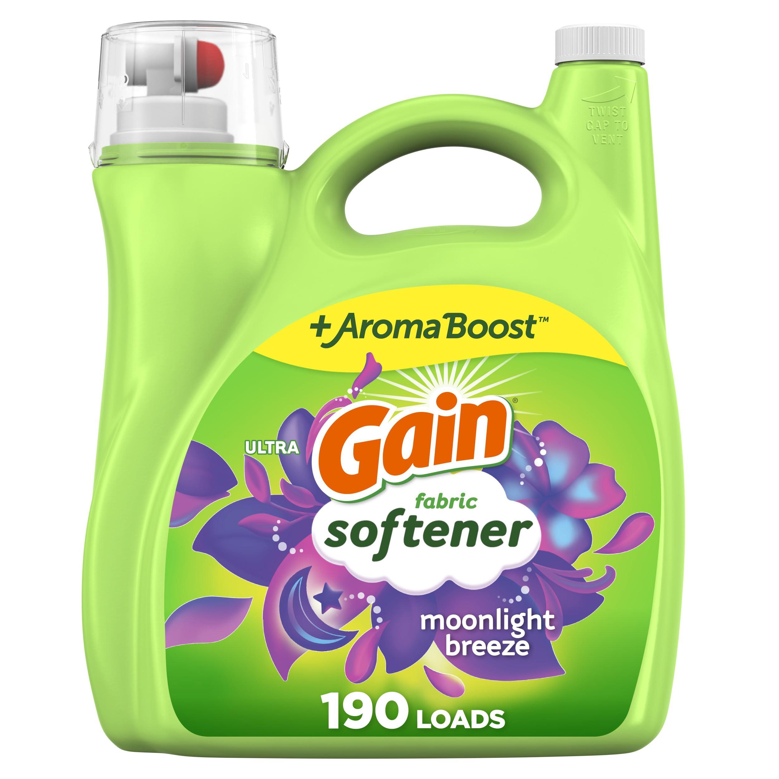 Gain Gain Liquid Fabric Conditioner, Moonlight Breeze Fabric Softener, 190 loads, 140 fl oz