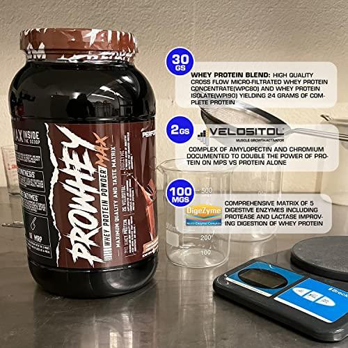 Performax Labs ProWhey Max Whey Protein Powder | Maximum Quality and Taste | 24g Protein with Added Digestive Enzymes | Delicious Flavors (Cinnamon Cereal, 2 Pounds)