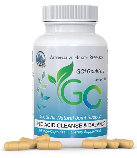 Alternative Health Research LLC GC GoutCare: Uric Acid Control | Uric Acid Prevention | Joint Health Supplement | Joint Relief | with Turmeric, Celery Seed Extract, Milk Thistle and More | 90 Capsules per Bottle | Non-GMO