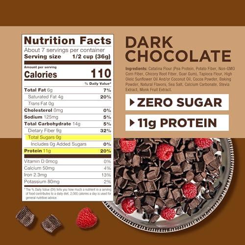 Catalina Crunch Catalina Crunch High Fiber Protein Cereal Variety Pack (4 Flavors) | Low Carb, Zero Sugar, Gluten Free, Fiber | Vegan Snacks/Food | Keto Friendly