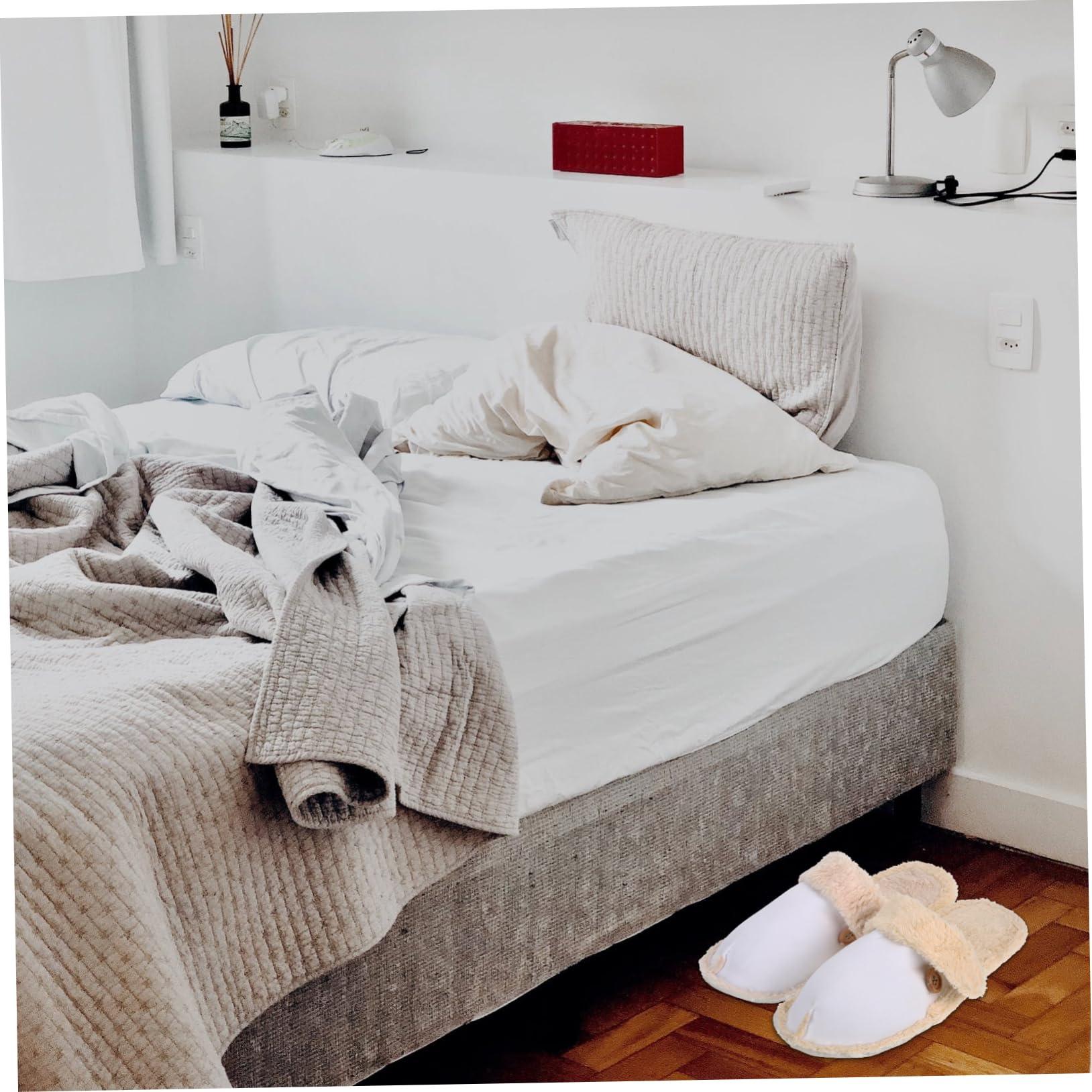 SOESFOUFU SOESFOUFU Warm Slippers for Women Thick Cotton Covers Removable Washable Lining Fur Insoles Fluffy Indoor Outdoor Slippers Inserts