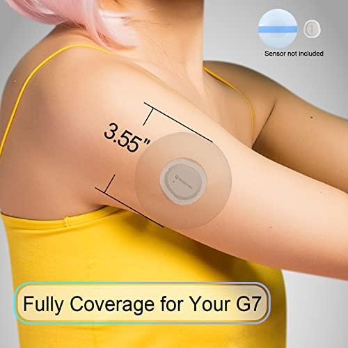 iFunyo G7 Adhesive Patches Waterproof 45pack Full Covers for Dexcom G7 Overpatch Clear Overlay Hypoallergenic Easy Use, Strong Adhesion Long Lasting 10+ Days Breathable