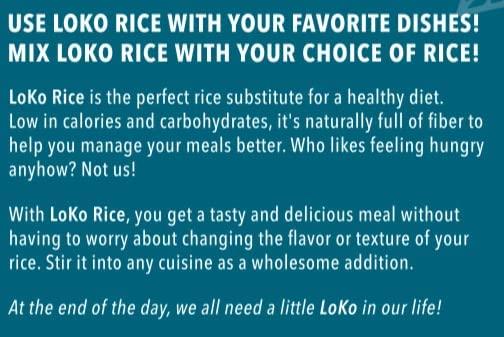Blue pacific Konjac rice,shirataki rice,Low Calorie,Keto Friendly,LO KO RICE, Healthy, Low-Carb,Holiday Gifts, Sushi,Healthy Diet,californiaroll 35.27oz(1Kg)2bag(2kg)