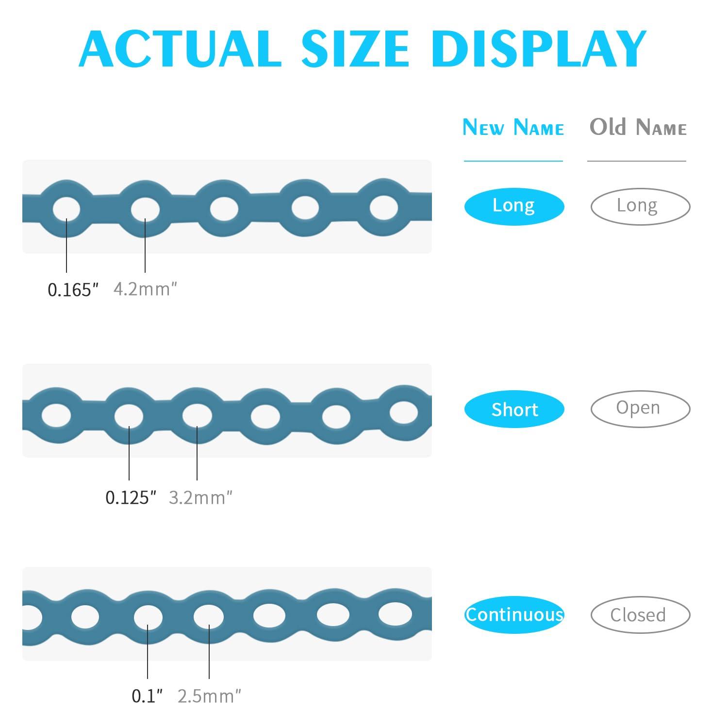 ANNWAH AnhuaDental Colorful Orthodontic Braces Rubber Chains,Dental Rubber Chains for Braces Power Chains for Orthodontic Treatment